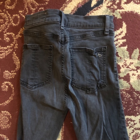 Rag and bone stressed black jeans - high rise skinny size 26 - Picture 5 of 5